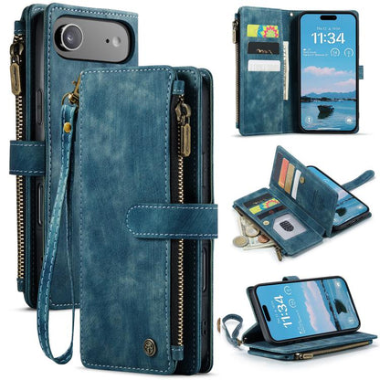 CaseMe C30 Card Slots Zipper Wallet Leather Phone Case, For iPhone 17 Pro Max, For iPhone 17 Pro, For iPhone 17, For iPhone Air, For iPhone 16e, For iPhone 16 Pro Max