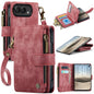 CaseMe C30 Card Slots Zipper Wallet Leather Phone Case, For iPhone Duo, For iPhone 17, For iPhone Air, For iPhone 16 Pro Max, For iPhone 16 Pro, For iPhone 16 Plus