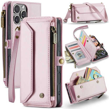 CaseMe C36 Card Slots Zipper Wallet RFID Anti-theft Leather Phone Case, For iPhone Air, For iPhone 16 Pro Max, For iPhone 16 Pro, For iPhone 16 Plus