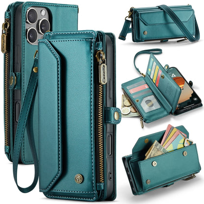CaseMe C36 Card Slots Zipper Wallet RFID Anti-theft Leather Phone Case, For iPhone Air, For iPhone 16 Pro Max, For iPhone 16 Pro, For iPhone 16 Plus
