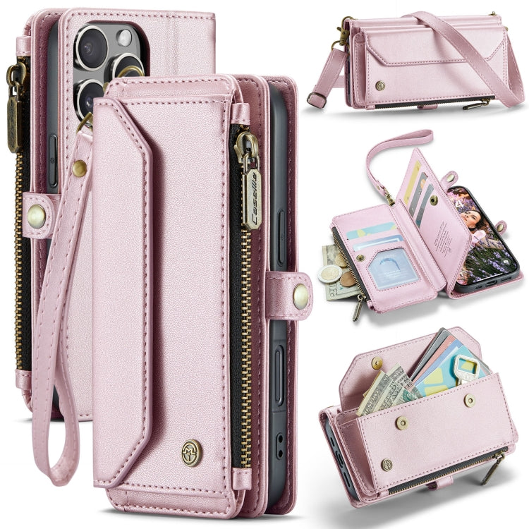 CaseMe C36 Card Slots Zipper Wallet RFID Anti-theft Leather Phone Case, For iPhone Air, For iPhone 16 Pro Max, For iPhone 16 Pro, For iPhone 16 Plus