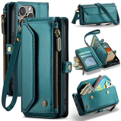 CaseMe C36 Card Slots Zipper Wallet RFID Anti-theft Leather Phone Case, For iPhone Air, For iPhone 16 Pro Max, For iPhone 16 Pro, For iPhone 16 Plus