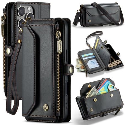 CaseMe C36 Card Slots Zipper Wallet RFID Anti-theft Leather Phone Case, For iPhone Air, For iPhone 16 Pro Max, For iPhone 16 Pro, For iPhone 16 Plus