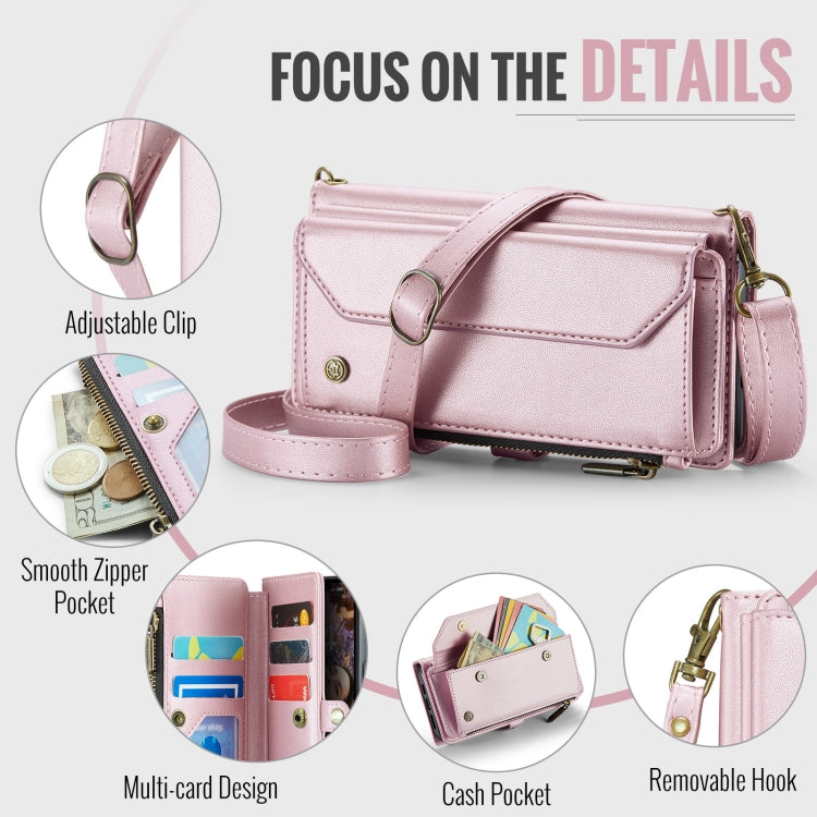 CaseMe C36 Card Slots Zipper Wallet RFID Anti-theft Leather Phone Case