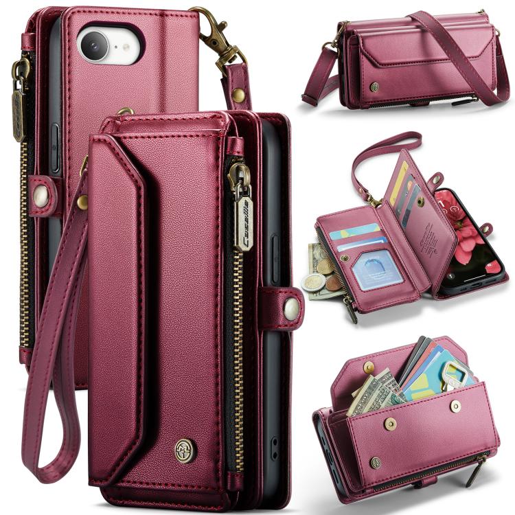 CaseMe C36 Card Slots Zipper Wallet RFID Anti-theft Leather Phone Case, For iPhone 18 Pro Max / 17 Pro Max, For iPhone 17e / 16e