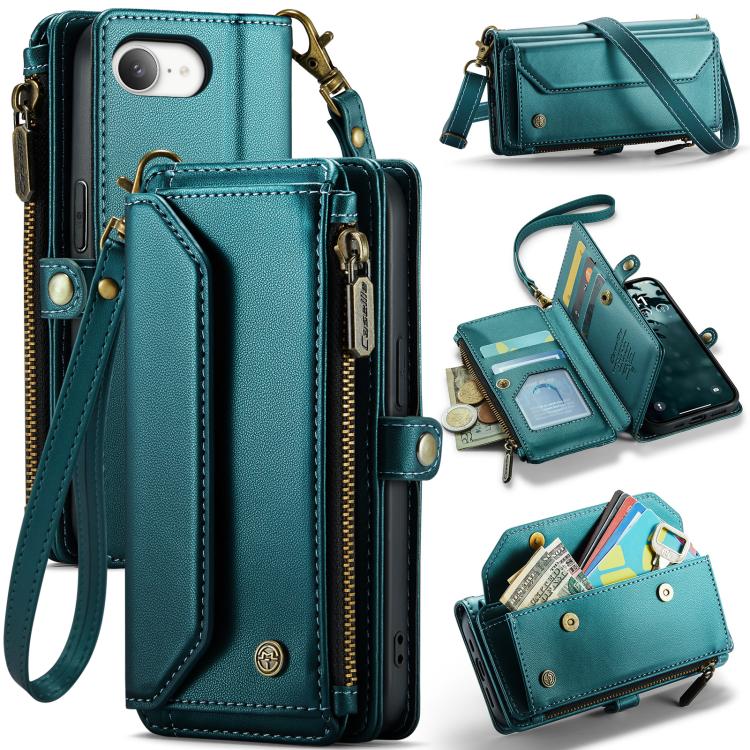 CaseMe C36 Card Slots Zipper Wallet RFID Anti-theft Leather Phone Case, For iPhone 18 Pro Max / 17 Pro Max, For iPhone 17e / 16e