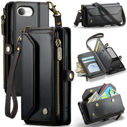 CaseMe C36 Card Slots Zipper Wallet RFID Anti-theft Leather Phone Case, For iPhone 18 Pro Max / 17 Pro Max, For iPhone 17e / 16e