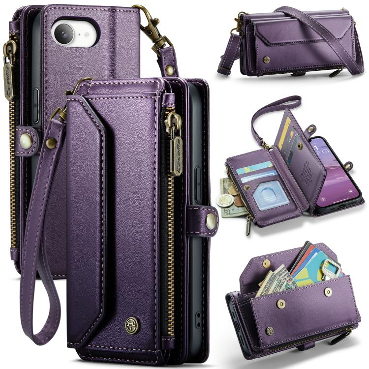 CaseMe C36 Card Slots Zipper Wallet RFID Anti-theft Leather Phone Case, For iPhone 18 Pro Max / 17 Pro Max, For iPhone 17e / 16e