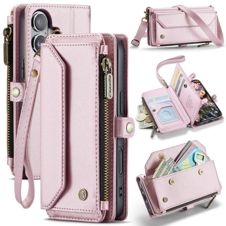 CaseMe C36 Card Slots Zipper Wallet RFID Anti-theft Leather Phone Case, For iPhone Duo, For iPhone 17, For iPhone Air, For iPhone 16 Pro Max