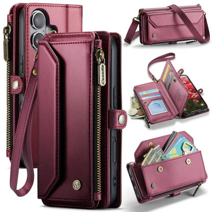 CaseMe C36 Card Slots Zipper Wallet RFID Anti-theft Leather Phone Case, For iPhone Duo, For iPhone 17, For iPhone Air, For iPhone 16 Pro Max