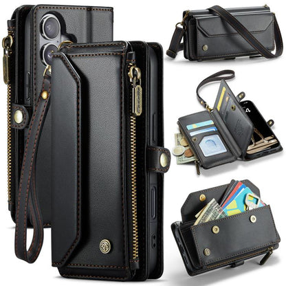CaseMe C36 Card Slots Zipper Wallet RFID Anti-theft Leather Phone Case, For iPhone Duo, For iPhone 17, For iPhone Air, For iPhone 16 Pro Max