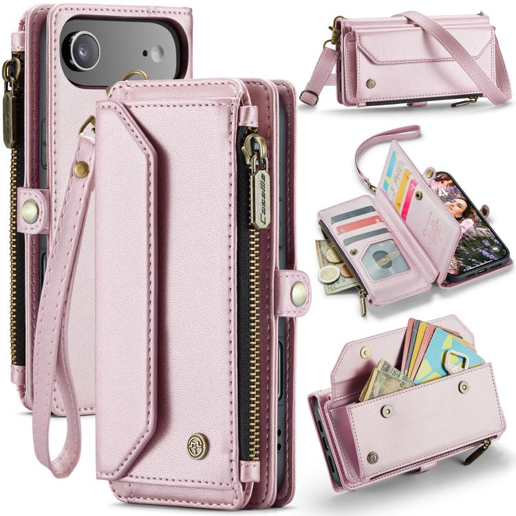 CaseMe C36 Card Slots Zipper Wallet RFID Anti-theft Leather Phone Case, For iPhone Duo, For iPhone 17, For iPhone Air, For iPhone 16 Pro Max