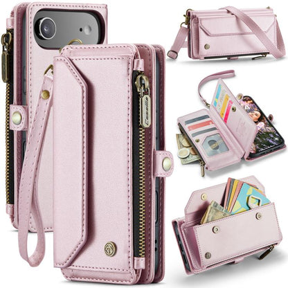 CaseMe C36 Card Slots Zipper Wallet RFID Anti-theft Leather Phone Case, For iPhone Duo, For iPhone 17, For iPhone Air, For iPhone 16 Pro Max
