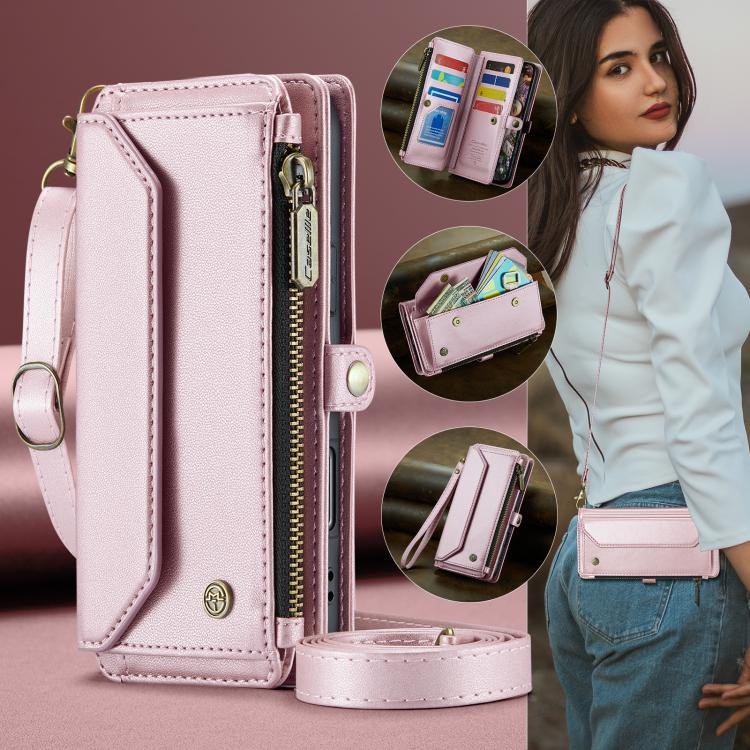 CaseMe C36 Card Slots Zipper Wallet RFID Anti-theft Leather Phone Case, For iPhone Air, For iPhone 16 Pro Max, For iPhone 16 Pro, For iPhone 16 Plus