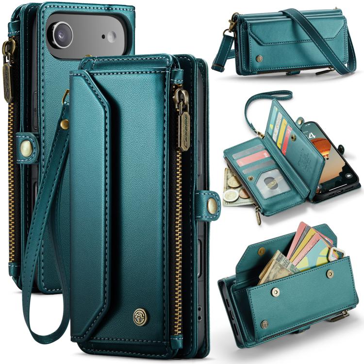 CaseMe C36 Card Slots Zipper Wallet RFID Anti-theft Leather Phone Case, For iPhone Duo, For iPhone 17, For iPhone Air, For iPhone 16 Pro Max