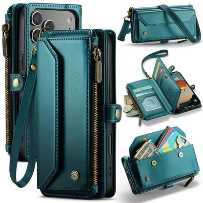 CaseMe C36 Card Slots Zipper Wallet RFID Anti-theft Leather Phone Case, For iPhone 17e / 16e, For iPhone 17 Pro Max, For iPhone 17 Pro, For iPhone 17