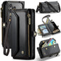 CaseMe C36 Card Slots Zipper Wallet RFID Anti-theft Leather Phone Case, For iPhone 17e / 16e, For iPhone 17 Pro Max, For iPhone 17 Pro, For iPhone 17