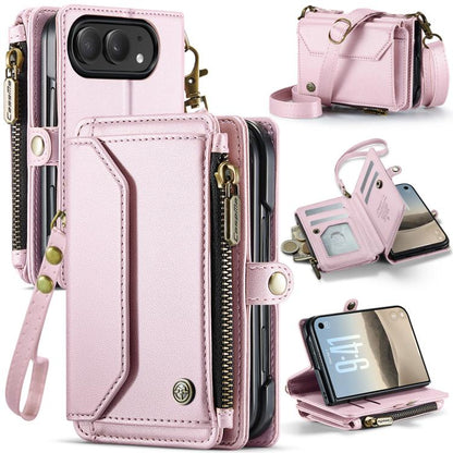 CaseMe C36 Card Slots Zipper Wallet RFID Anti-theft Leather Phone Case, For iPhone Duo, For iPhone 17, For iPhone Air, For iPhone 16 Pro Max