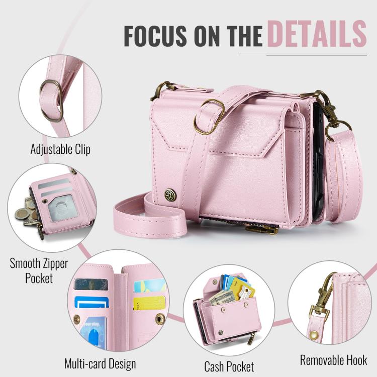 CaseMe C36 Card Slots Zipper Wallet RFID Anti-theft Leather Phone Case, For iPhone Duo, For iPhone 17, For iPhone Air, For iPhone 16 Pro Max