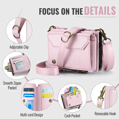 CaseMe C36 Card Slots Zipper Wallet RFID Anti-theft Leather Phone Case, For iPhone Duo, For iPhone 17, For iPhone Air, For iPhone 16 Pro Max