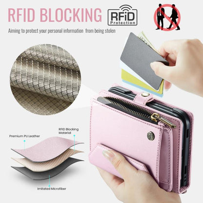 CaseMe C36 Card Slots Zipper Wallet RFID Anti-theft Leather Phone Case, For iPhone Duo, For iPhone 17, For iPhone Air, For iPhone 16 Pro Max