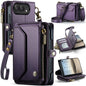 CaseMe C36 Card Slots Zipper Wallet RFID Anti-theft Leather Phone Case, For iPhone Duo, For iPhone 17, For iPhone Air, For iPhone 16 Pro Max