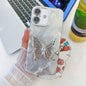 Plating Glitter Lens Film Texture Butterfly Holder Wristband Phone Case, For iPhone 16 Plus