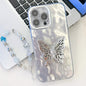 Plating Glitter Lens Film Texture Butterfly Holder Wristband Phone Case, For iPhone 13 Pro Max