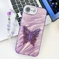 Plating Glitter Lens Film Texture Butterfly Holder Wristband Phone Case, For iPhone 17e / 16e
