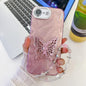 Plating Glitter Lens Film Texture Butterfly Holder Wristband Phone Case, For iPhone 17e / 16e