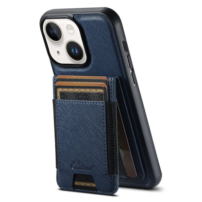 Suteni H17 Cross Grain Leather MagSafe Detachable Wallet Phone Case, For iPhone 16 Pro, For iPhone 16 Plus, For iPhone 16, For iPhone 15 Pro Max, For iPhone 15 Pro, For iPhone 15 Plus, For iPhone 15, For iPhone 14 Plus