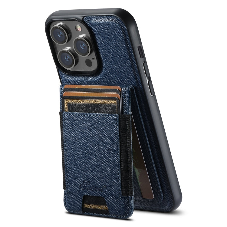 Suteni H17 Cross Grain Leather MagSafe Detachable Wallet Phone Case, For iPhone 14, For iPhone 14 Pro, For iPhone 14 Pro Max, For iPhone 13 Pro Max, For iPhone 13 Pro, For iPhone 13, For iPhone 12, For iPhone 12 Pro Max