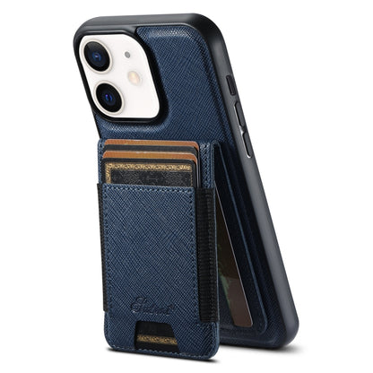 Suteni H17 Cross Grain Leather MagSafe Detachable Wallet Phone Case, For iPhone 14, For iPhone 14 Pro, For iPhone 14 Pro Max, For iPhone 13 Pro Max, For iPhone 13 Pro, For iPhone 13, For iPhone 12, For iPhone 12 Pro Max