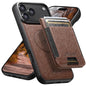 Suteni H17 Cross Grain Leather MagSafe Detachable Wallet Phone Case, For iPhone 18, For iPhone 18 Pro, For iPhone 18 Pro Max, For iPhone 17 Pro Max, For iPhone 17 Pro, For iPhone 17, For iPhone Air, For iPhone 16 Pro Max