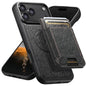 Suteni H17 Cross Grain Leather MagSafe Detachable Wallet Phone Case, For iPhone 18, For iPhone 18 Pro, For iPhone 18 Pro Max, For iPhone 17 Pro Max, For iPhone 17 Pro, For iPhone 17, For iPhone Air, For iPhone 16 Pro Max