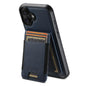 Suteni H17 Cross Grain Leather MagSafe Detachable Wallet Phone Case, For iPhone 18, For iPhone 18 Pro, For iPhone 18 Pro Max, For iPhone 17 Pro Max, For iPhone 17 Pro, For iPhone 17, For iPhone Air, For iPhone 16 Pro Max