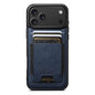 Suteni H17 Cross Grain Leather MagSafe Detachable Wallet Phone Case, For iPhone 18, For iPhone 18 Pro, For iPhone 18 Pro Max, For iPhone 17 Pro Max, For iPhone 17 Pro, For iPhone 17, For iPhone Air, For iPhone 16 Pro Max