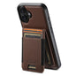 Suteni H17 Cross Grain Leather MagSafe Detachable Wallet Phone Case, For iPhone 18, For iPhone 18 Pro, For iPhone 18 Pro Max, For iPhone 17 Pro Max, For iPhone 17 Pro, For iPhone 17, For iPhone Air, For iPhone 16 Pro Max