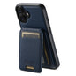 Suteni H18 Cross Grain MagSafe Wallet Leather Phone Case, For iPhone 16 Pro, For iPhone 16 Plus, For iPhone 16, For iPhone 15 Pro Max, For iPhone 15 Pro, For iPhone 15 Plus, For iPhone 15, For iPhone 14 Plus