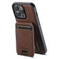Suteni H18 Cross Grain MagSafe Wallet Leather Phone Case, For iPhone 14, For iPhone 14 Pro, For iPhone 14 Pro Max, For iPhone 13 Pro Max, For iPhone 13 Pro, For iPhone 13, For iPhone 12, For iPhone 12 Pro Max