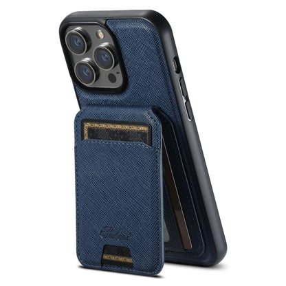 Suteni H18 Cross Grain MagSafe Wallet Leather Phone Case, For iPhone 14, For iPhone 14 Pro, For iPhone 14 Pro Max, For iPhone 13 Pro Max, For iPhone 13 Pro, For iPhone 13, For iPhone 12, For iPhone 12 Pro Max