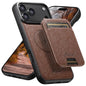 Suteni H18 Cross Grain MagSafe Wallet Leather Phone Case, For iPhone 18, For iPhone 18 Pro, For iPhone 18 Pro Max, For iPhone 17 Pro Max, For iPhone 17 Pro, For iPhone 17, For iPhone Air, For iPhone 16 Pro Max