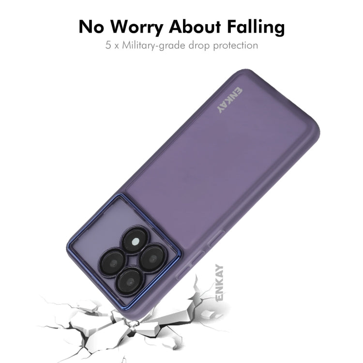ENKAY Hat-Prince Translucent Matte TPU Phone Case with Lens Film, For Redmi K70 Ultra, For Redmi K70E, For Redmi Note 13R Pro, For Xiaomi 14 Pro, For Xiaomi 14, For Redmi Note 13 5G, For Redmi Note 13 Pro 5G / Xiaomi Poco X6 5G, For Redmi K70 / K70 Pro