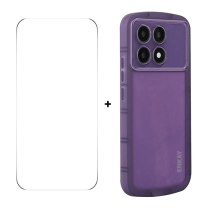 ENKAY Hat-Prince Translucent Matte TPU Phone Case + 9H Big Arc Edge Glass Film