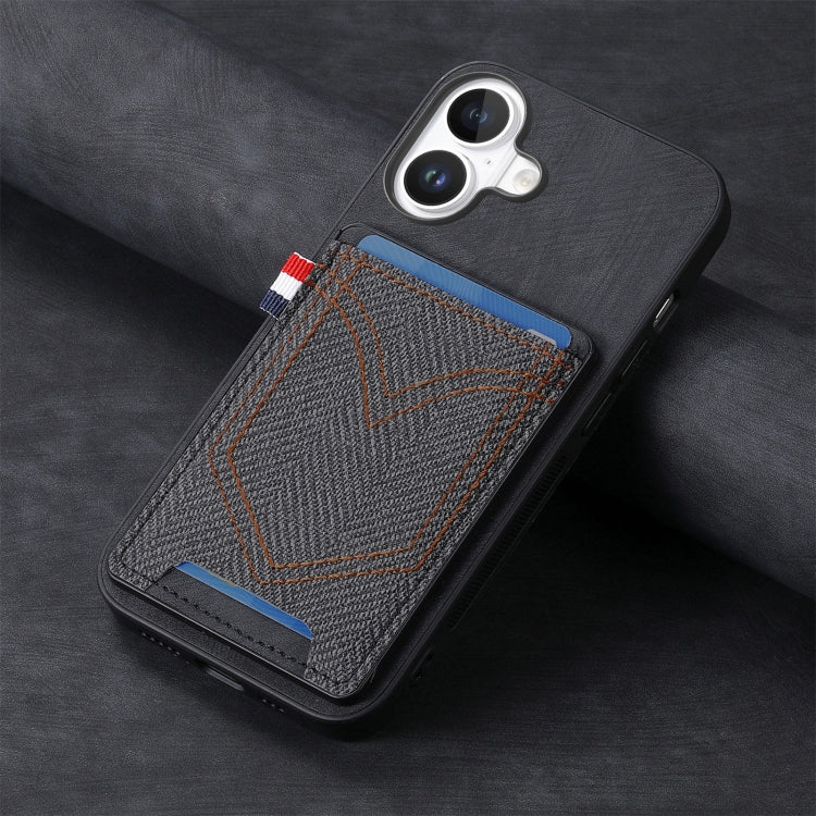 Denim Texture Leather Skin Phone Case with Card Slot
