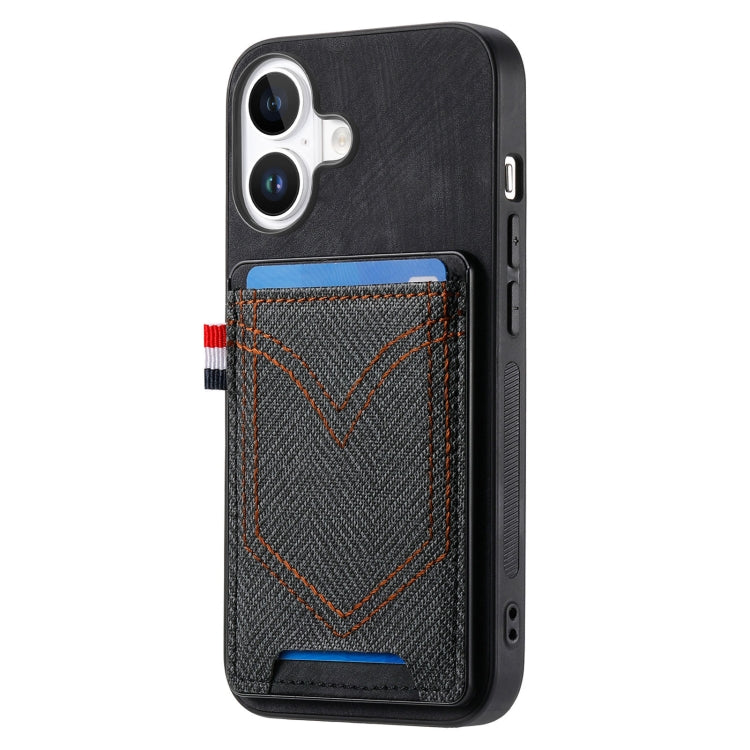 Denim Texture Leather Skin Phone Case with Card Slot