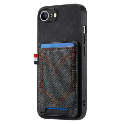Denim Texture Leather Skin Phone Case with Card Slot, For iPhone 17e / 16e, For iPhone 17 Pro Max, For iPhone 17 Pro, For iPhone 17