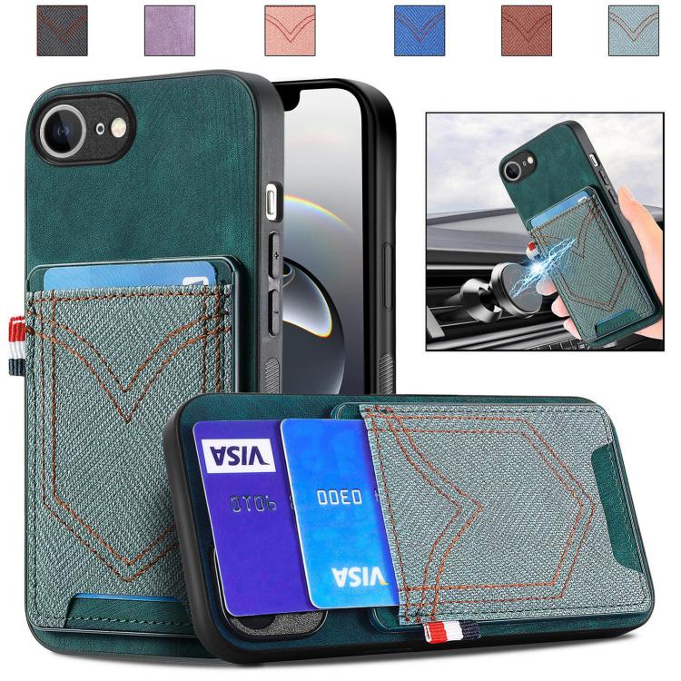 Denim Texture Leather Skin Phone Case with Card Slot, For iPhone 18 Pro / 17 Pro, For iPhone 18 Pro Max / 17 Pro Max, For iPhone 17e / 16e, For iPhone 17