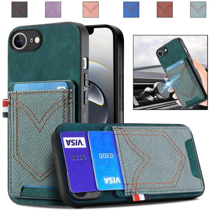 Denim Texture Leather Skin Phone Case with Card Slot, For iPhone 18 Pro / 17 Pro, For iPhone 18 Pro Max / 17 Pro Max, For iPhone 17e / 16e, For iPhone 17