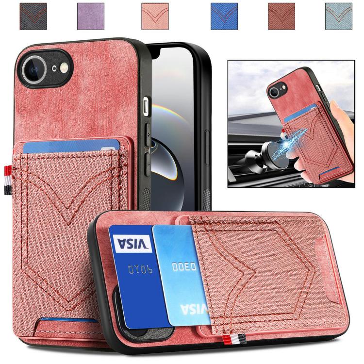 Denim Texture Leather Skin Phone Case with Card Slot, For iPhone 18 Pro / 17 Pro, For iPhone 18 Pro Max / 17 Pro Max, For iPhone 17e / 16e, For iPhone 17